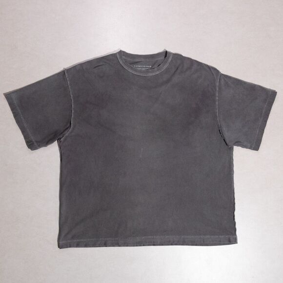 Luke Vicious Boxy Oversized Vintage Inspired Stone Wash Inside Out TShirt L/XL - Picture 1 of 4